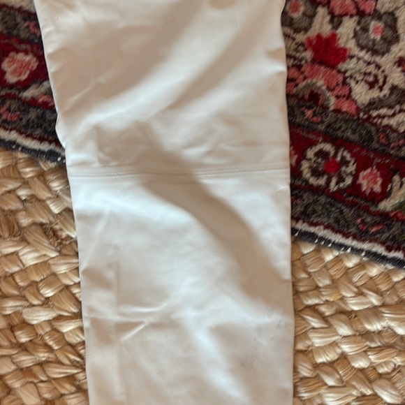 Zeynep arcay 100% leather white high waisted pants fully lined in 100% silk - Picture 11 of 13